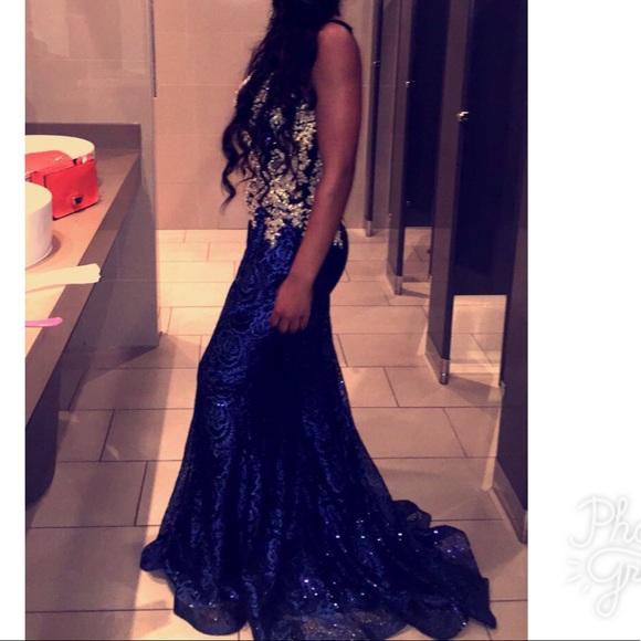 Charming Royal blue Mermaid Prom Dress - Picture 1 of 4